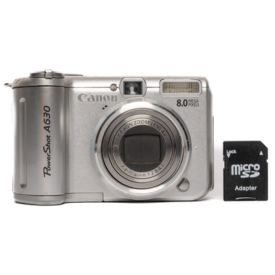 Canon PowerShot A630 8.0MP Silver Digital Camera - Well Used - SESKO