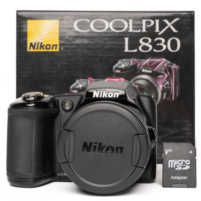 Nikon Coolpix L830 16.1MP Black Digital Camera - NEW - SESKO