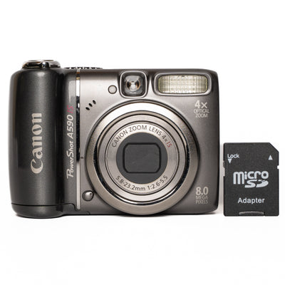 Canon PowerShot A590 8.0MP Gray Digital Camera - Good - SESKO