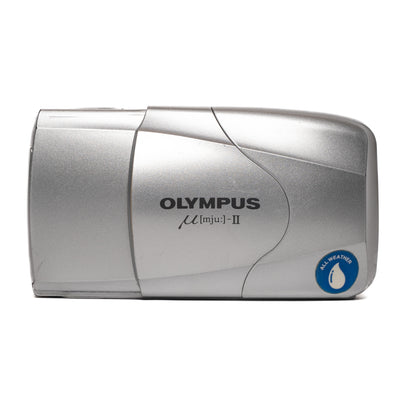 Olympus Mju II 35mm All-Weather Silver Film Camera - Good
