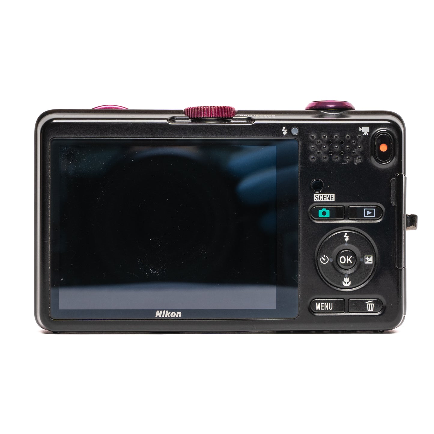 Nikon Coolpix S1200pj 14.1MP Pink Digital Camera - Good