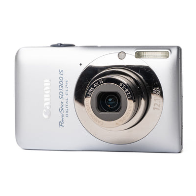 Canon Digital ELPH SD1300 IS 12.1MP Silver Digital Camera - Good