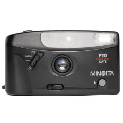 Minolta F10 35mm Black Film Camera - Good