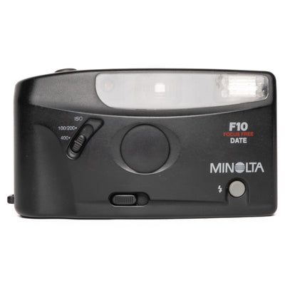 Minolta F10 35mm Black Film Camera - Good