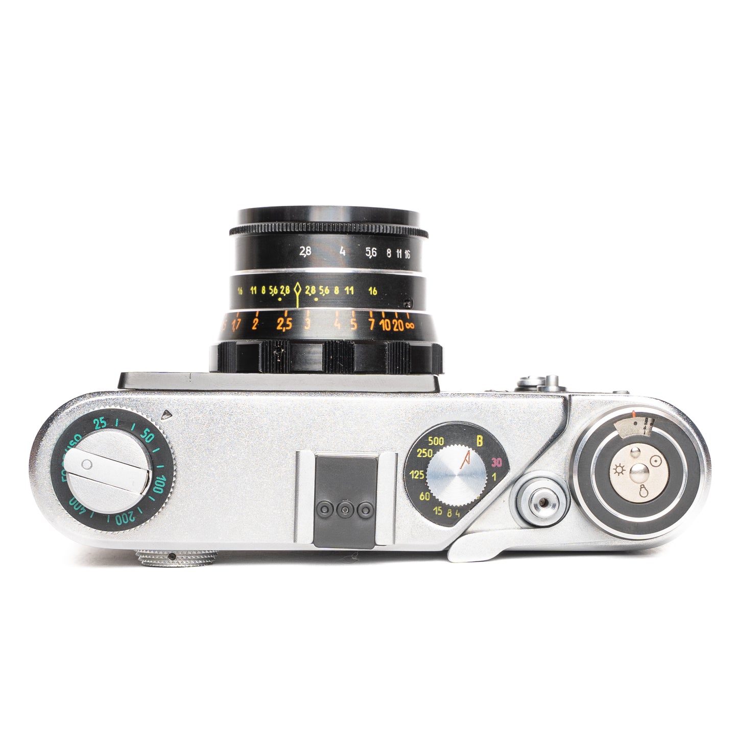 FED 5V with Industar-61 L/D Made in USSR Black/Silver Film Camera - Good