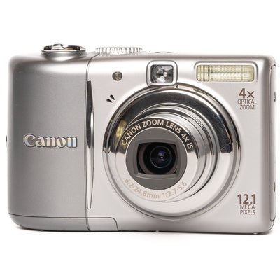 Canon PowerShot A1100 IS 12.1MP Silver Digital Camera - Mint