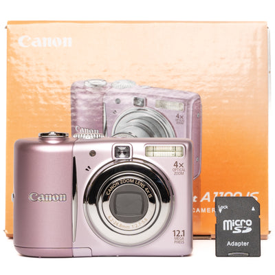 Canon PowerShot A1100 IS 12.1MP Pink Digital Camera - Mint