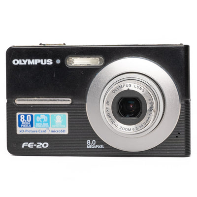 Olympus FE-20 8.0MP Black Digital Camera - Good