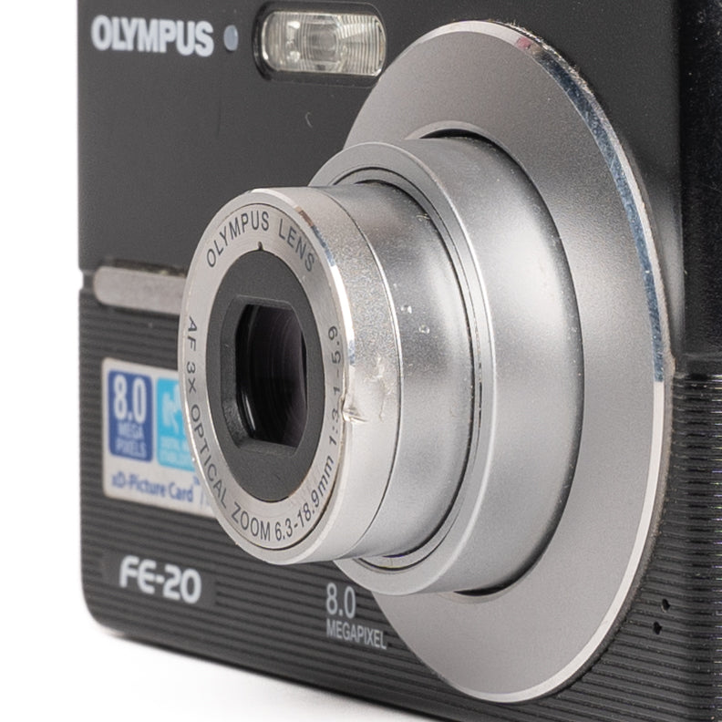 Olympus FE-20 8.0MP Black Digital Camera - Good