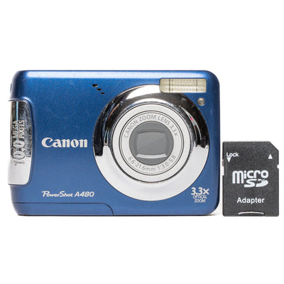 Canon PowerShot A480 10.0MP Blue Digital Camera - Well Used
