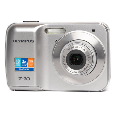 Olympus T-10 10.0MP Silver Digital Camera - Good