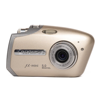 Olympus μ-mini Digital 5.0MP Gold Digital Camera - Good