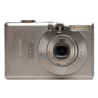 Canon Digital IXUS 55 5.0MP Silver Digital Camera - Well Used
