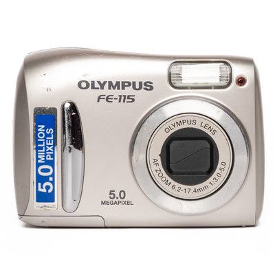 Olympus FE-115 5.0MP Silver Digital Camera - Well Used