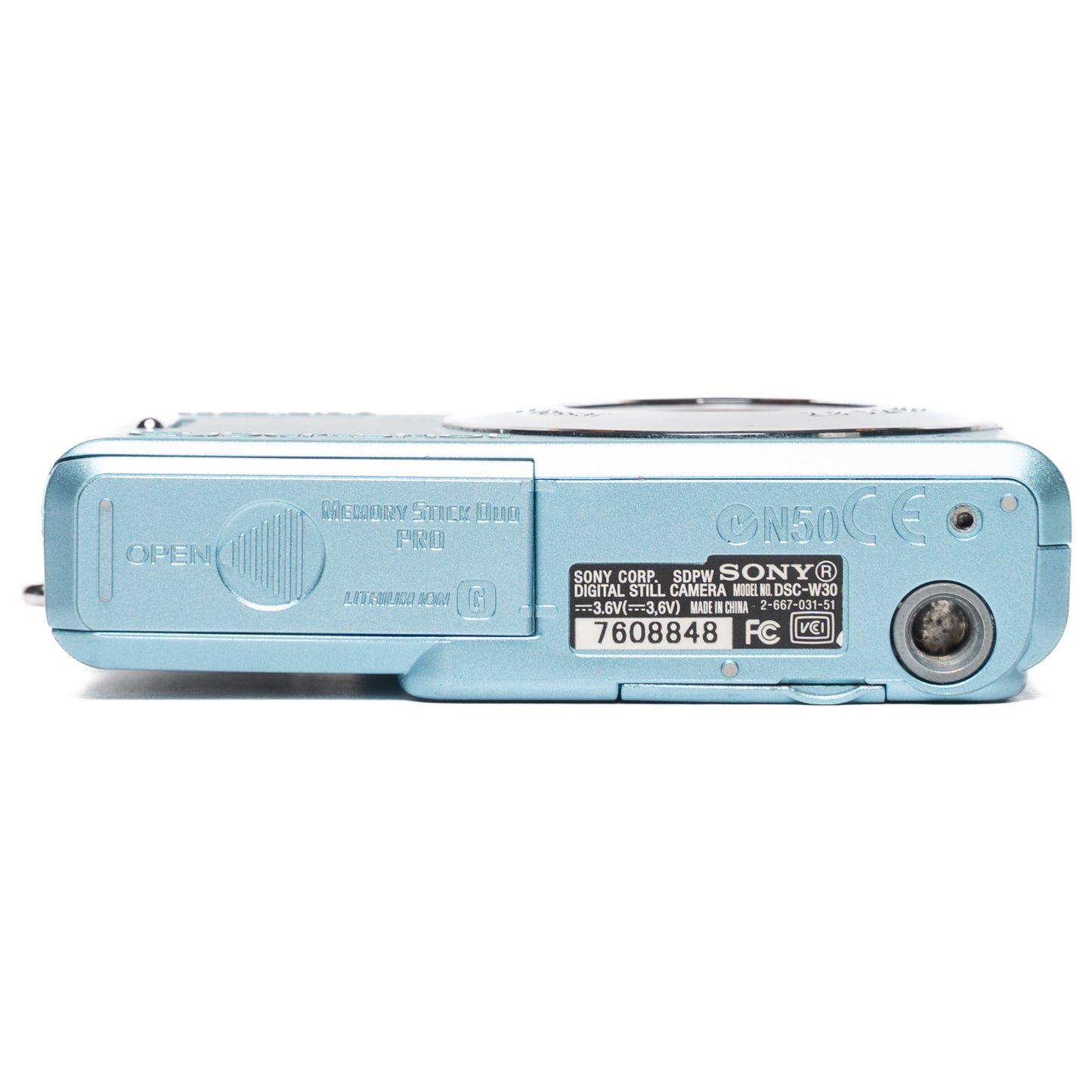 Sony Cyber-shot DSC-W30 6.0MP Blue Digital Camera - Good
