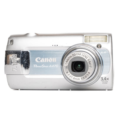 Canon PowerShot A470 7.1MP Blue Digital Camera - Good