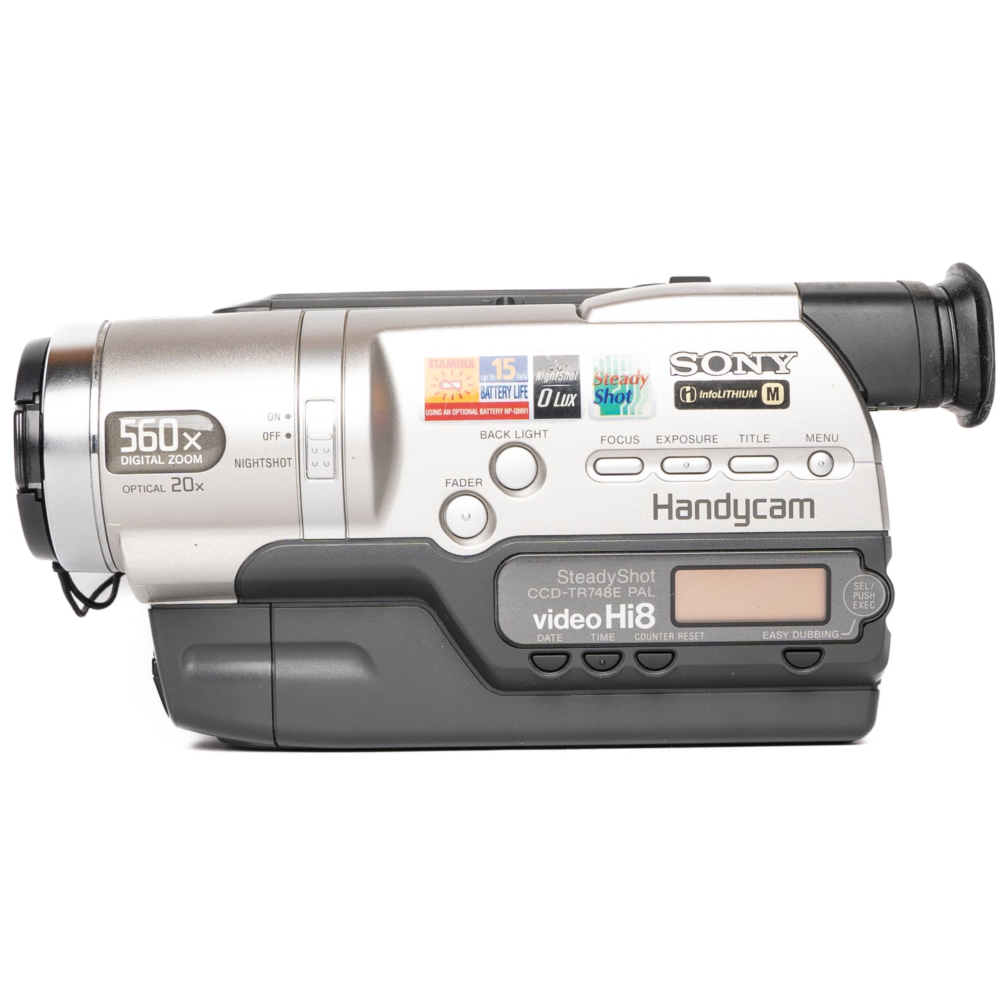 Sony Handycam CCD-TR748E Video Hi8 Silver Camcorder - Good