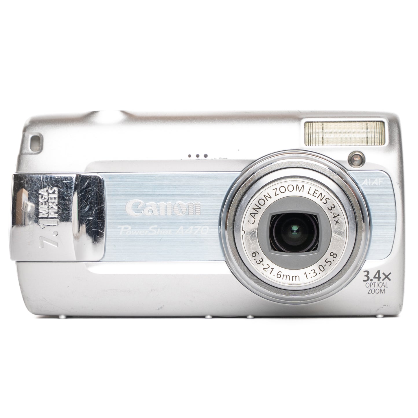 Canon PowerShot A470 7.1MP Blue Digital Camera - Good