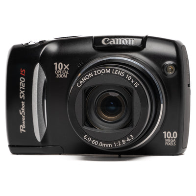 Canon PowerShot SX120 IS 10.0MP Black Digital Camera - Good