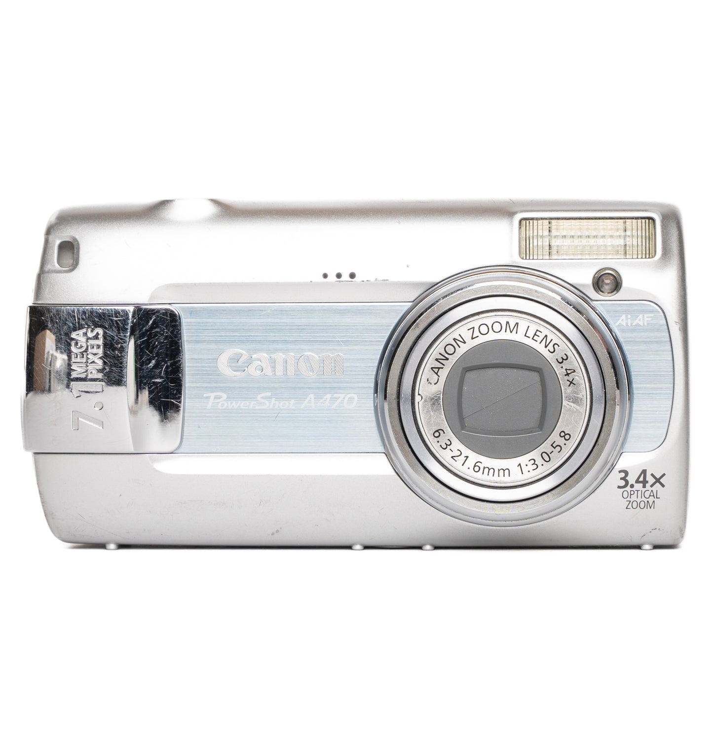Canon PowerShot A470 7.1MP Blue Digital Camera - Good