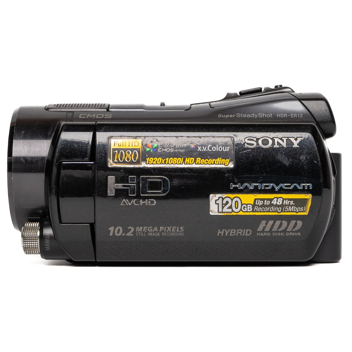 Sony Handycam Super SteadyShot HDR-SR12 10.2MP Black Digital Camcorder - Good