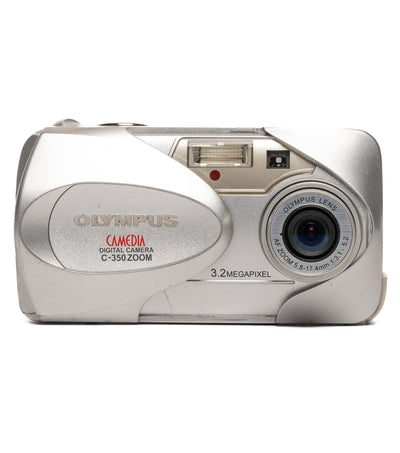 Olympus CAMEDIA C-350 ZOOM 3.2MP Silver Digital Camera - Good