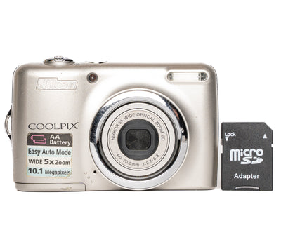 Nikon CoolPix L23 10.1MP Silver Digital Camera - Well Used