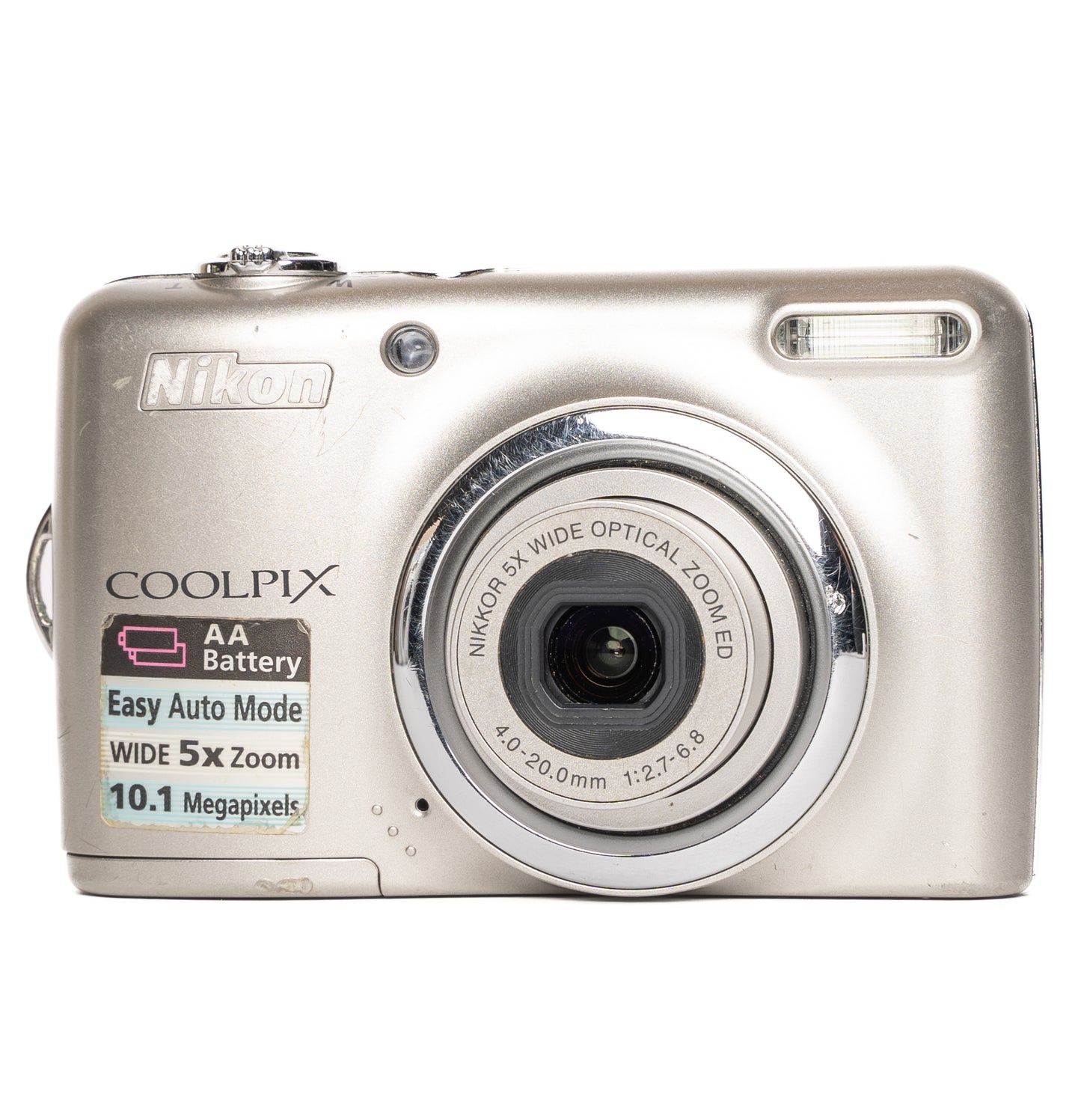 Nikon CoolPix L23 10.1MP Silver Digital Camera - Well Used