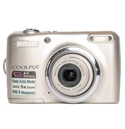 Nikon CoolPix L23 10.1MP Silver Digital Camera - Well Used