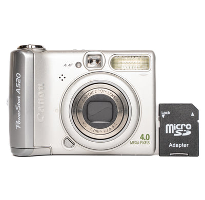 Canon PowerShot A520 4.0MP Silver Digital Camera - Well Used