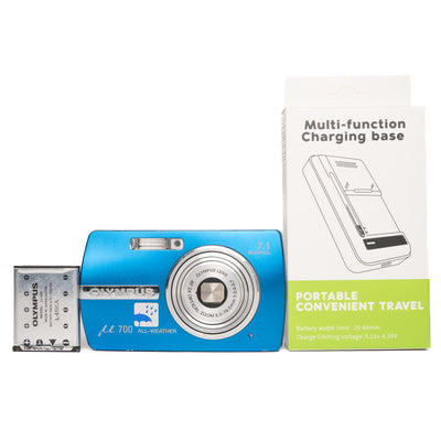 Olympus μ700 All-Weather 7.1MP Blue Digital Camera - Good