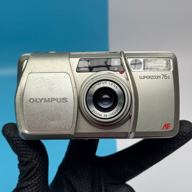 Olympus SuperZoom 76S 35mm Film Camera - FULLY FUNCTIONAL