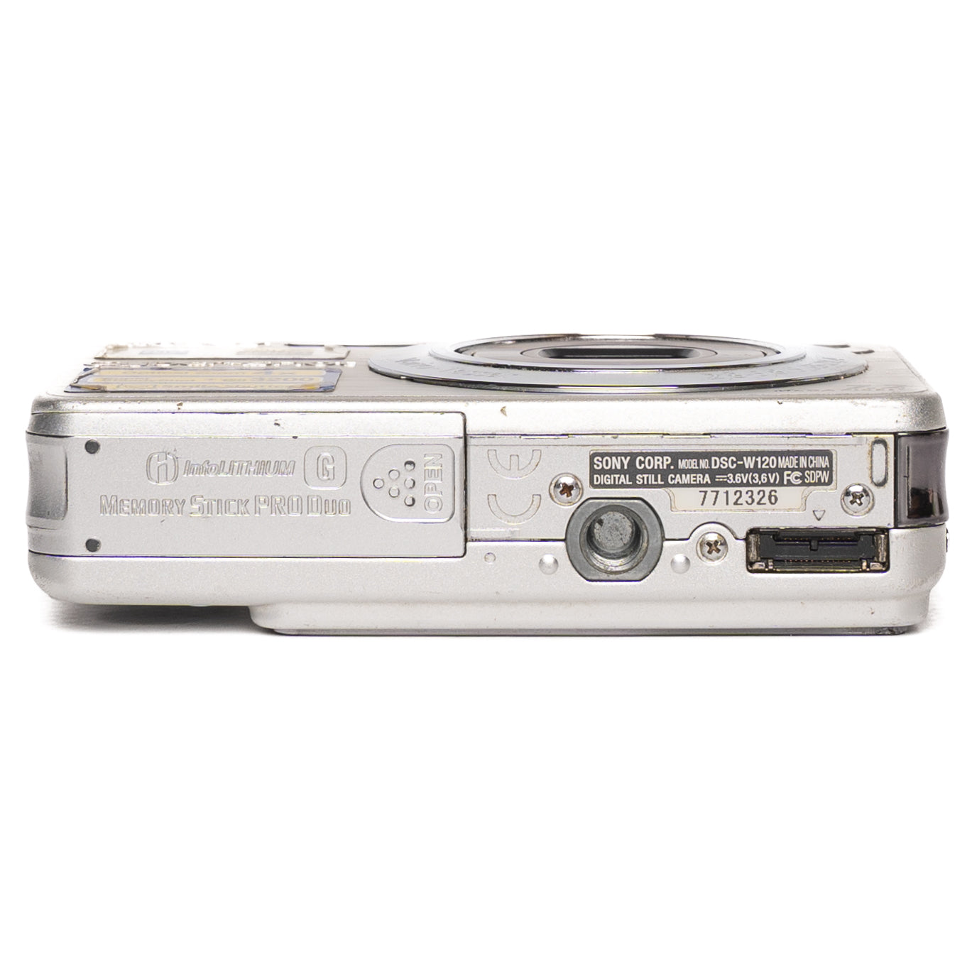 Sony Cyber-shot DSC-W120 7.2MP Silver Digital Camera - Good