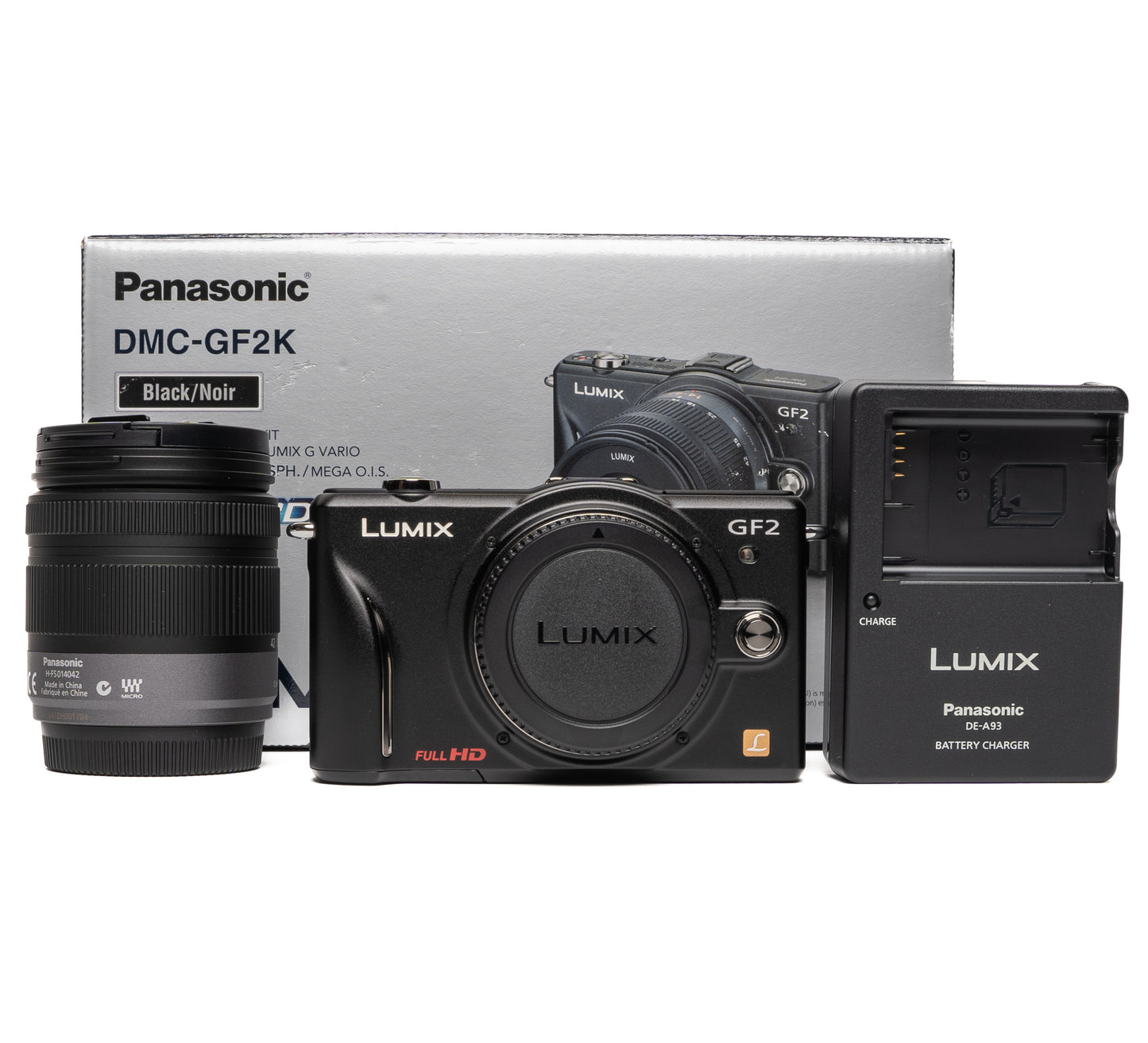 Panasonic Lumix DMC-GF2 12.1MP Black Mirrorless Digital Camera - Good