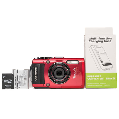 Olympus Tough TG-4 Waterproof 16.0MP Red Digital Camera - Good
