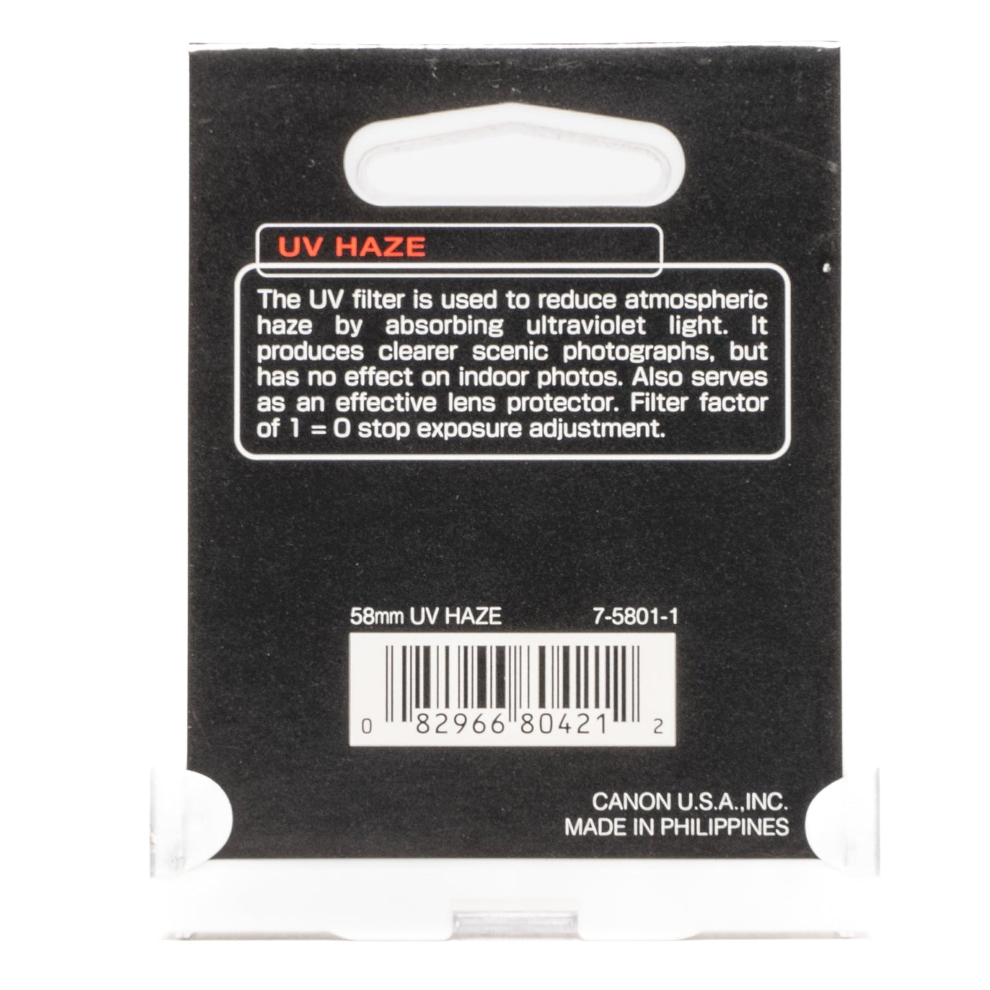 Canon Filter 58mm UV HAZE