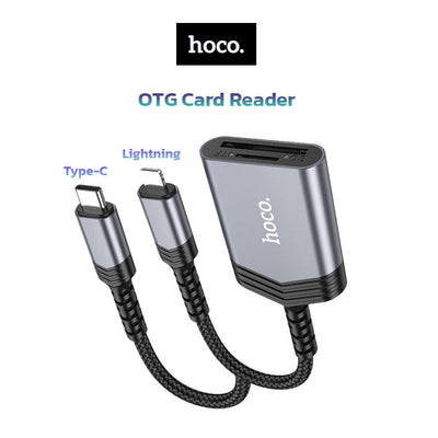 Type-C or Lightning Memory Card Reader (SD & MicroSD Card)