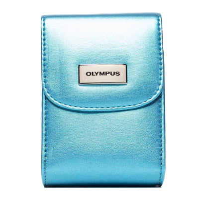 Olympus vintage camera case in blue pearl