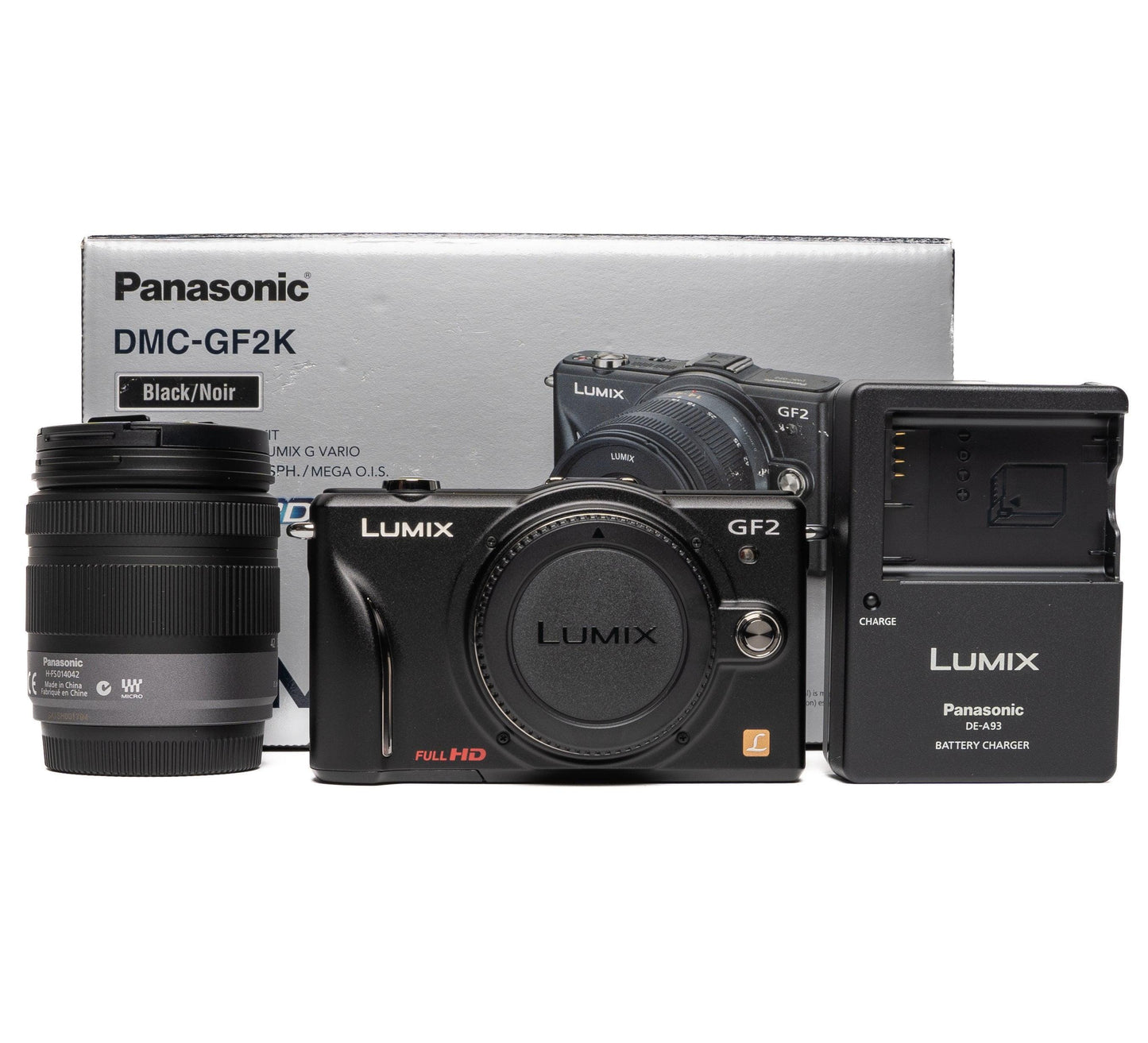 Panasonic lumix dmc-gf2 12.1mp digital micro four thirds camera w/14-42mm lens