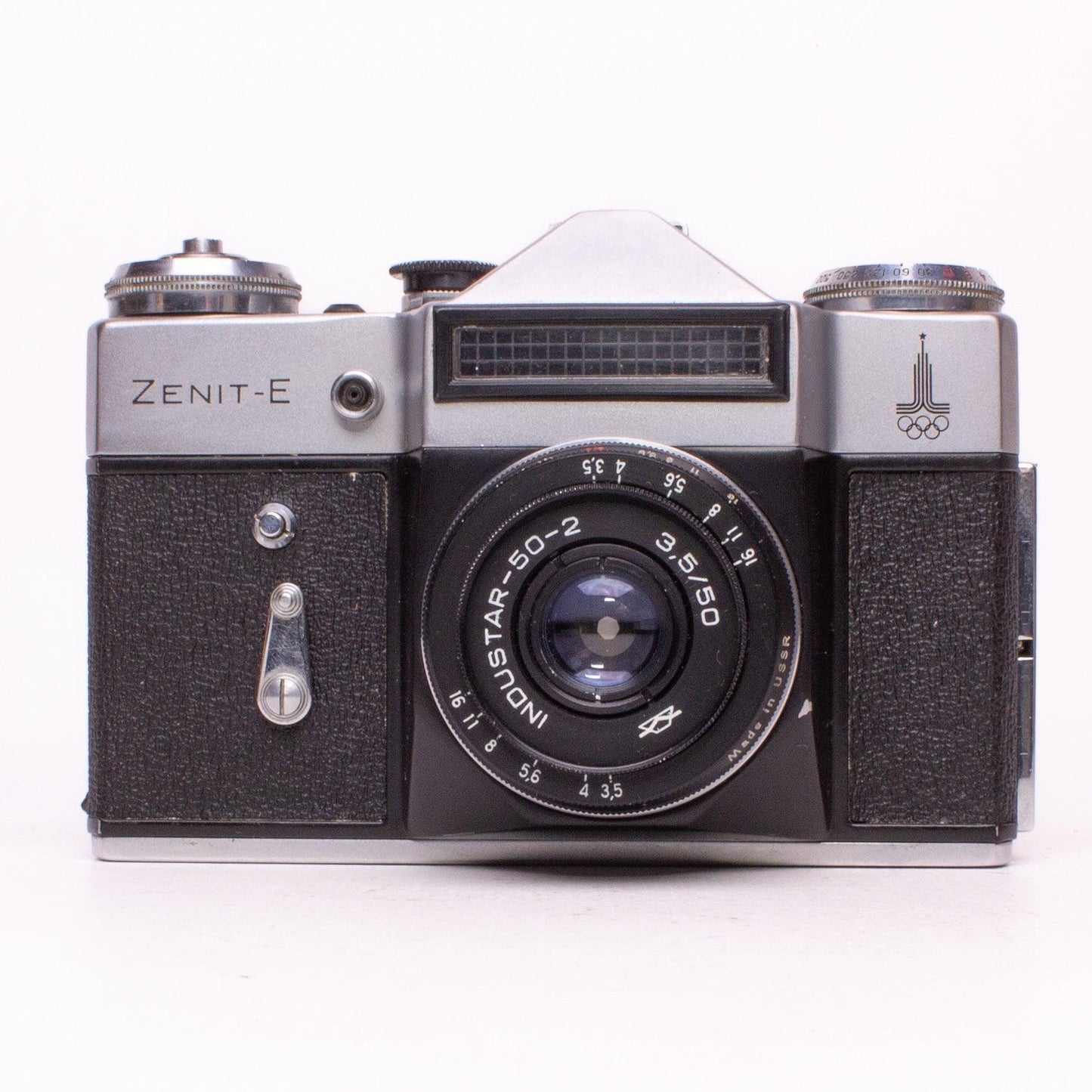 Zenit-e slr with industar-50-2 lens made in ussr film camera