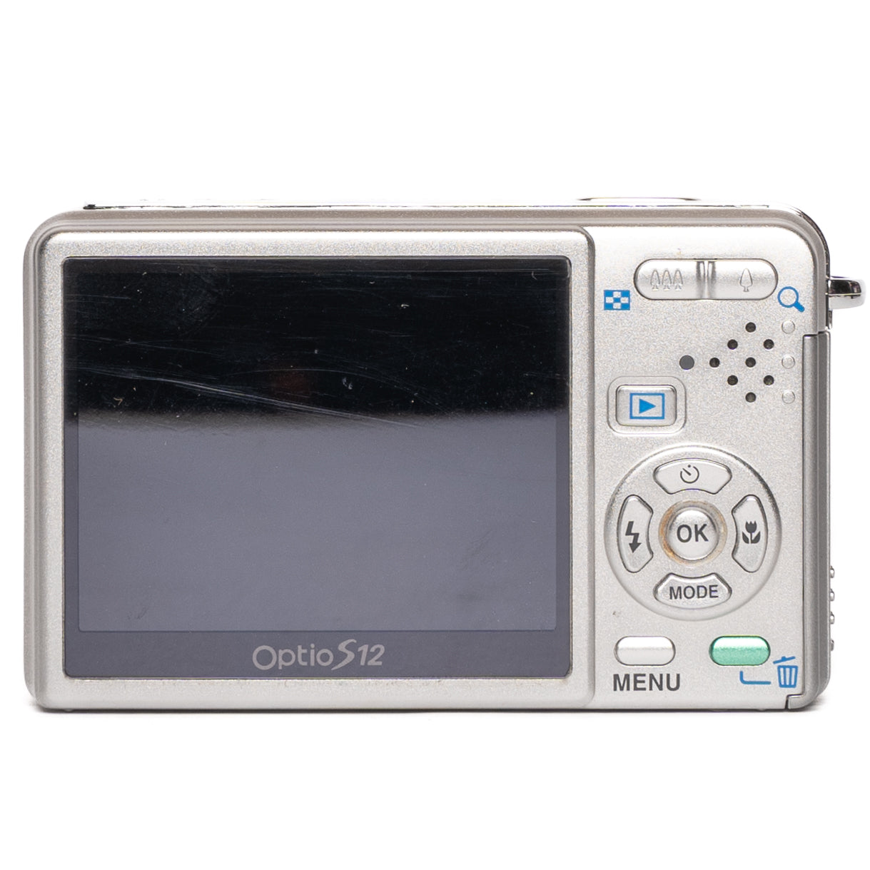 Pentax Optio S12 12.0MP Silver Digital Camera - Good