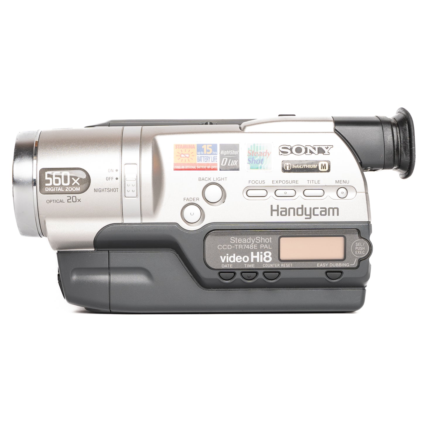 Sony Handycam CCD-TR748E Video Hi8 PAL Gray Camcorder - Good