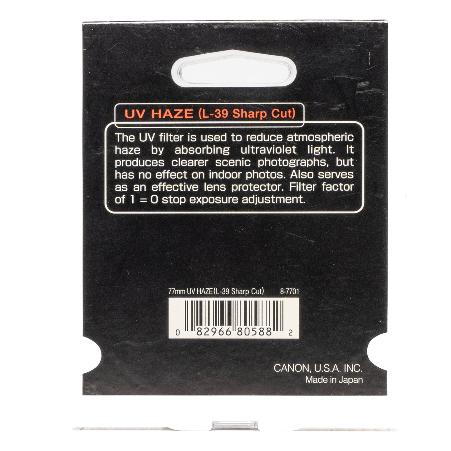 Canon Filter 77mm UV HAZE (L-39 Sharp Cut) - NEW - SESKO