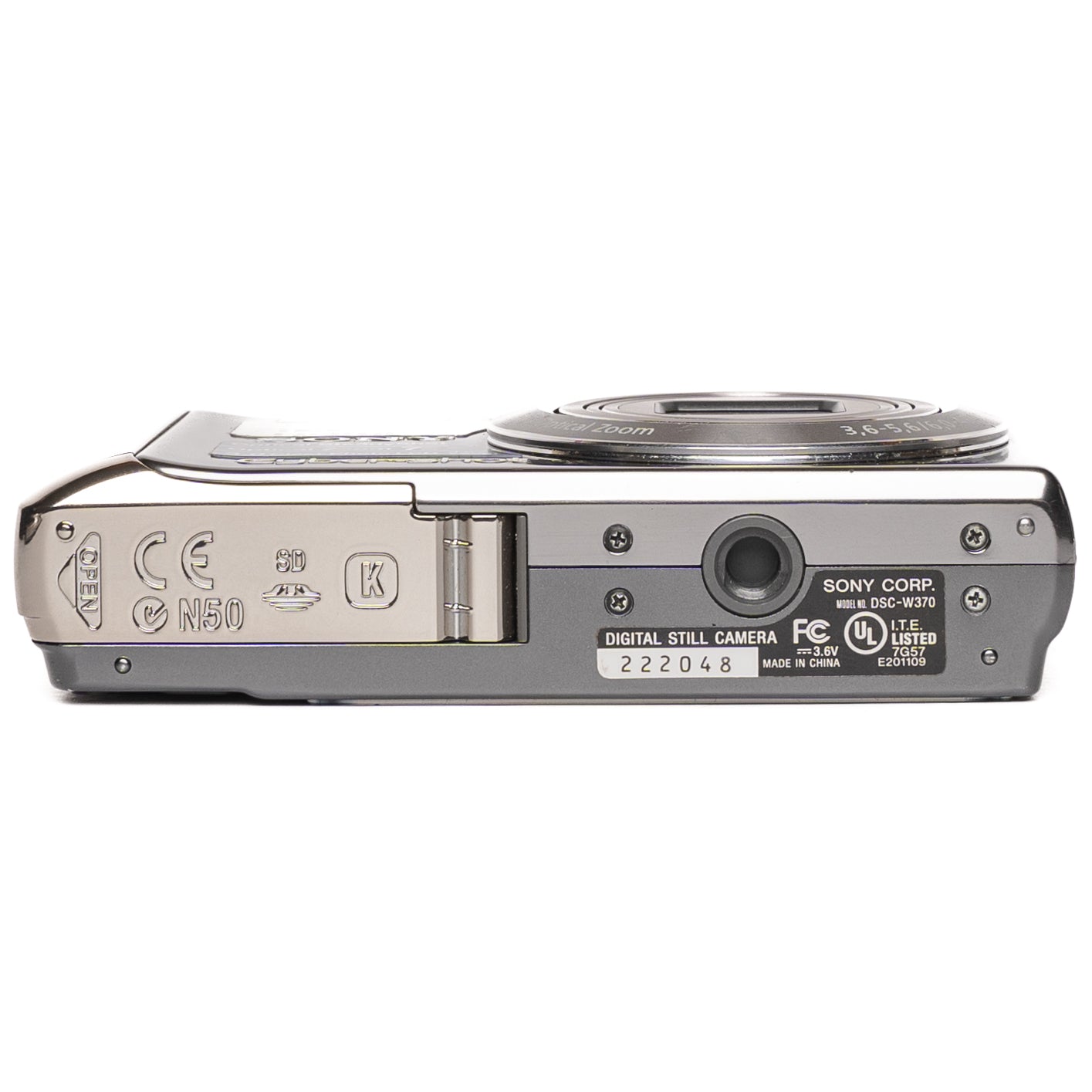Sony Cyber-shot DSC-W370 14.1MP Silver Digital Camera - Good