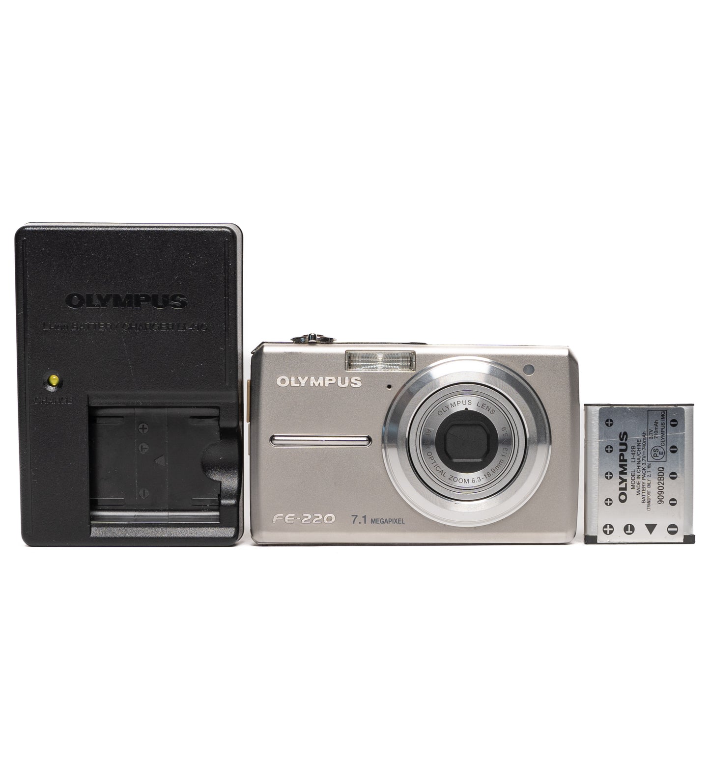Olympus FE-220 7.1MP Silver Digital Camera - Well Used