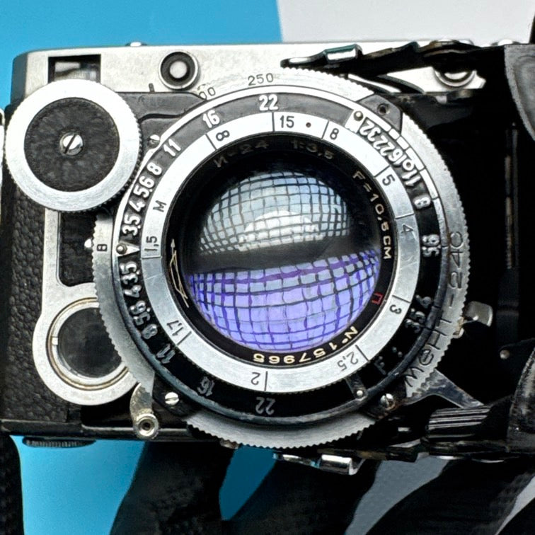KMZ Moskva-5 6x9 Medium Format Camera Moment-24 105mm f/3.5 - FULLY FUNCTIONAL