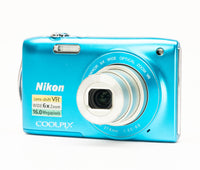 Nikon CoolPix S3300 16.0MP Sky Blue - Well Used