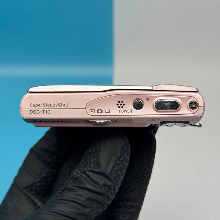 Sony Cyber-shot DSC-T10 7.2MP Pink Digital Camera - FULLY FUNCTIONAL
