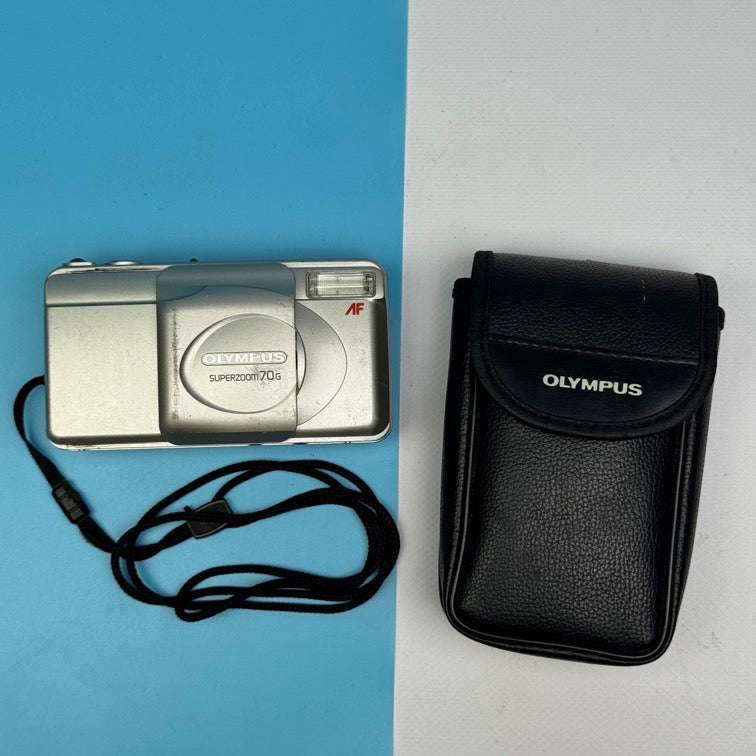 Olympus SuperZoom 70G 35mm Film Camera - FULLY FUNCTIONAL