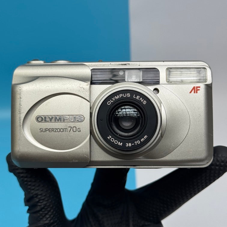 Olympus SuperZoom 70G 35mm Film Camera - FULLY FUNCTIONAL